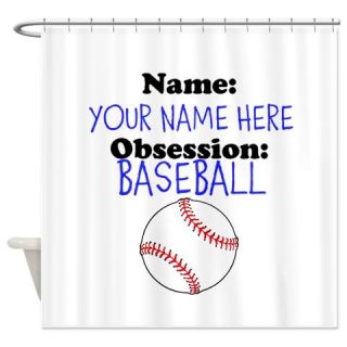  Custom Baseball Obsession Shower Curtain  Use code FREECART at Checkout