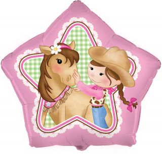 Pink Cowgirl 18 Foil Balloon