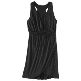 Merona Womens Knit Wrap Racerback Dress   Black   XL