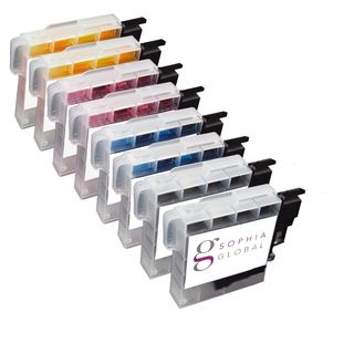 Sophia Global Compatible Ink Cartridge Replacement For Brother Lc65 (2 Black, 2 Cyan, 2 Magenta, 2 Yellow) (2 Black, 2 Cyan, 2 Magenta, 2 YellowPrint yield Up to 900 pages per black cartridge and up to 750 pages per color cartridgeModel SG2eaLC65BCMYPac