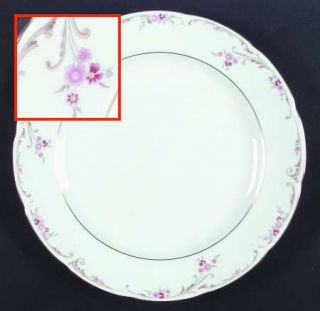 Wedgwood Carisbrooke Dinner Plate, Fine China Dinnerware   Small Pink Flowers,Sc