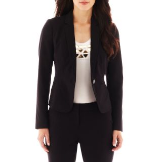 Worthington One Button Jacket, Black, Womens