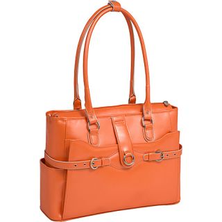 W Series Willow Springs Leather Ladies Briefcase Orange   McKlein U