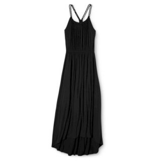 Merona Womens Knit Braided Strap Maxi Dress   Black   L