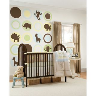 Wall Pops Espresso Jungle Silhouette Pack (MultiSilhouette dimensions 13 inches wide x 13 inches longDot dimensions 13 inch diameterBoy/Girl/Neutral GirlTheme Dots and silhouettesMaterials VinylNumber if a Set 28 Care Instructions Wipe with damp cl