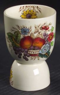Spode Reynolds Double Egg Cup, Fine China Dinnerware   Fruits & Flowers In  Cent