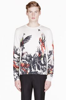 Mcq Alexander Mcqueen Crew And Red Wild Logo Print Sweater