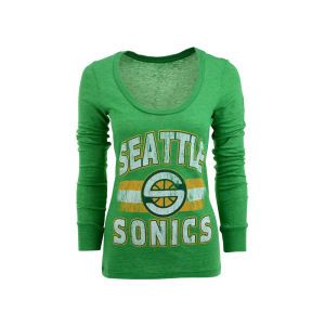 Seattle SuperSonics NBA Wmns Long Sleeve Triblend Scoop T Shirt