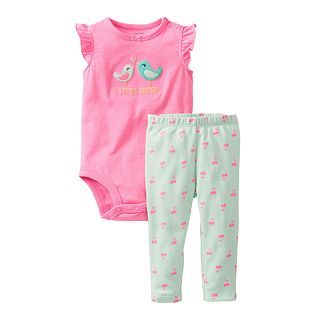 Carters Carter s Little Sister Bodysuit Pant Set   Girls newborn 24m, Pink,