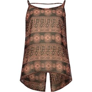 Medallion Print Girls Tank Black/Coral In Sizes Small, X Large, X Sma
