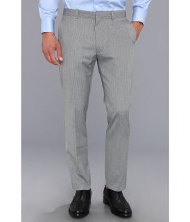 Perry Ellis Slim Solid Herringbone Pant Mens Casual Pants (Gray)
