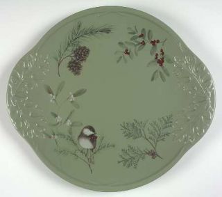 Pfaltzgraff Winterwood (Green) 16 Chop Plate (Round Platter), Fine China Dinner