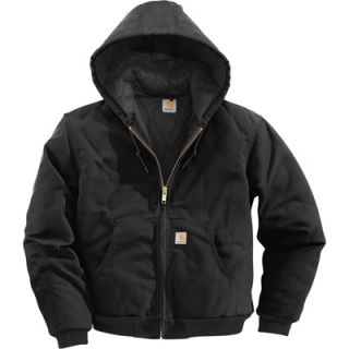 Carhartt Duck Active Jacket   Quilt Lined, Black, Large, Regular Style, Model#