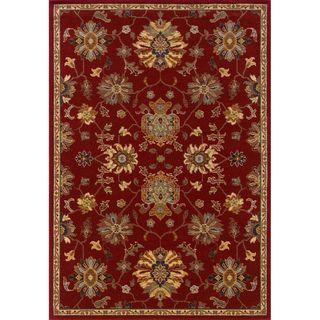Red Wool blend Area Rug (67 X 96)