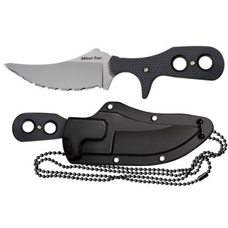 Cold Steel 49hsfs Mini Tac Skinner Serrated (SilverBlade materials Stainless steelHandle materials G 10Blade length 3.38 inches Handle length 3 inchesWeight .28 lbsDimensions 6.38 inches long x 2 inches wide x 1 inch wideBefore purchasing this produ