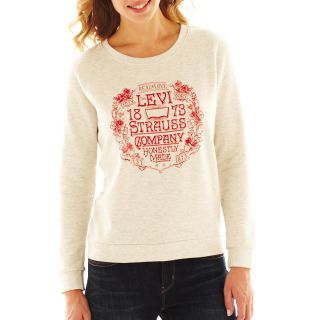 Levis Fleece Sweatshirt, Oatmeal Heather, Womens