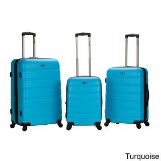 Rockland Melbourne Super Lightweight 3 piece Expandable Hardside Spinner Luggage Set (ABSZipper secured internal mesh pocket and organizational compartments to maximize your packing needsWeight 28 inch upright (10 pound), 24 inch upright (8 pound), 20 in