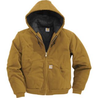 Carhartt Duck Active Jacket   Quilt Lined, Brown, 3XL Tall, Model# J140