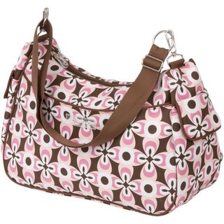 The Bumble Collection Taylor Transitional Tote Diaper Bag In Pink Geo
