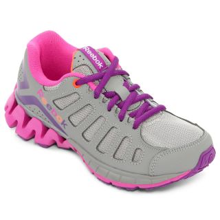 Reebok Zig Heel Grade School Girls Running Shoes, Steel/gry/pk/ab, Girls