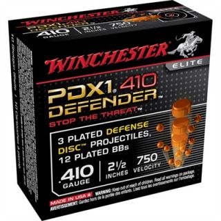 Winchester Pdx1 Defender Shotgun Ammunition   Winchester Pdx1 Defender 410ga 2 1/2   Bb/Discs