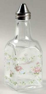 Pfaltzgraff Tea Rose Glassware Oil Cruet/Shaker with Metal  Lid, Fine China Dinn