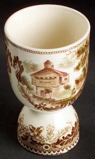 Johnson Brothers Historic America Brown/Multicolor Double Egg Cup, Fine China Di