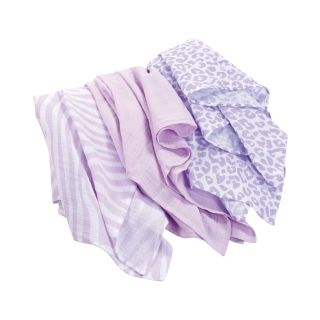 Summer Infant SwaddleMe 3 pk. Muslin Blankets   Jungle Diva, Lavender (Purple)