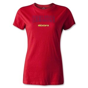 hidden CONCACAF Gold Cup 2013 Womens Belize T Shirt (Red)