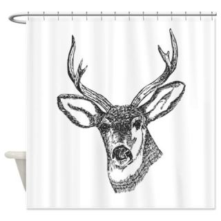  Stag Sketch Shower Curtain  Use code FREECART at Checkout