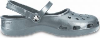 Womens Crocs Mary Jane   Silver Casual Shoes