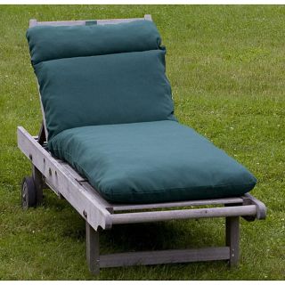 Outdoor Forest Green Chaise Lounge Cushion