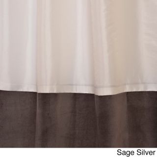 Banded Eggshell Taffeta Curtain Panel