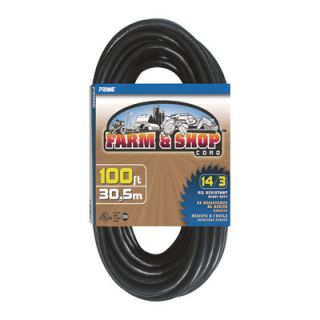 Prime Wire & Cable 100 Ft. Black Outdoor Extension Cord, Model# EC532730