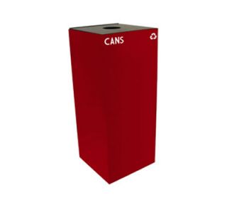 Witt Industries 36 Gallon Indoor Recycling Container w/ Round Opening, Scarlet