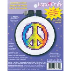 Dimensions Learn a craft Rainbow Peace Counted Cross Stitch Kit
