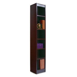 Alera 12 Inch Narrow Profile Veneer Bookcase Medium Oak   ALEBCS67212MO