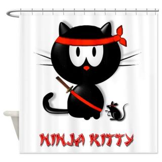  ninja kitty Shower Curtain  Use code FREECART at Checkout