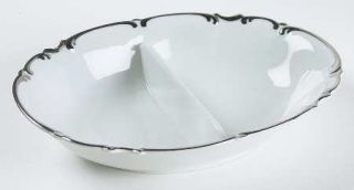 Hutschenreuther Revere (White) 10 Oval Divided Vegetable Bowl, Fine China Dinne