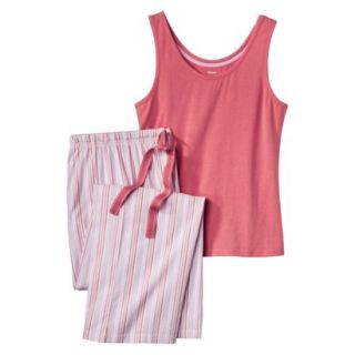 Hanes Premium Womens PJ Set   Rose Stripe S