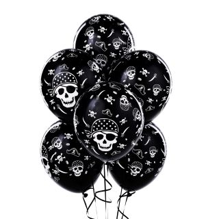 Pirate Skull and Crossbones Latex Balloons
