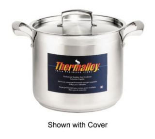 Browne Foodservice Thermalloy Deep Stock Pot, 80 qt, 18/10 Stainless Steel, No Cover