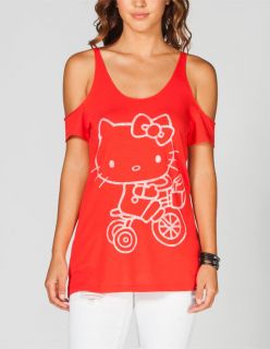 Biker Hello Kitty Tee Red In Sizes X Small, Medium, Small, Large, X Large