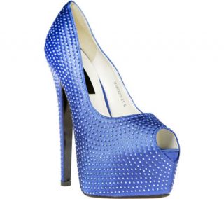Womens Highest Heel Marquis 21   Royal Blue Genuine Ornamented Shoes