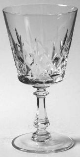 Val St Lambert Vas47 Wine Glass   Cut Criss Cross Diamonds On Bowl