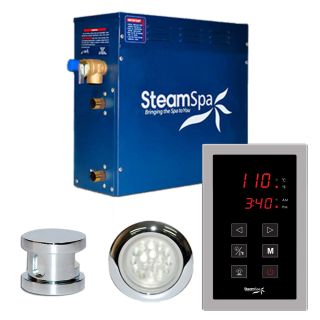 SteamSpa INT450CH Indulgence 4.5kw Touch Pad Steam Generator Package in Chrome