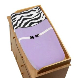 Purple Zebra Changing Pad Cover