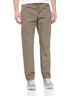 Relaxed Straight Solid Pants, Taupe