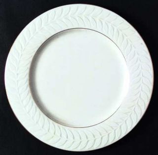 Haviland Carlton Dinner Plate, Fine China Dinnerware   Ny, White W/Gold    Trim
