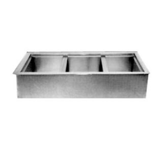 Wells Drop In Iced Cold Pan w/ Drain, 3 Pan, Insulated